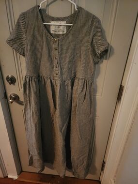 notPERFECTLINEN | Dresses | Not Perfect Linen Wrap Linen Dress Althea  Sleeveless Dress Wrap Size Ml | Poshmark